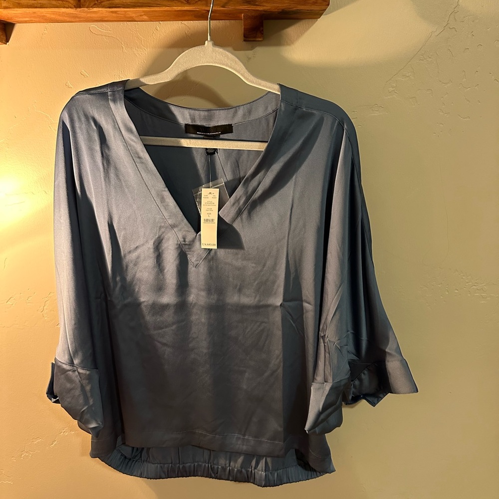 WHBM blue blouse